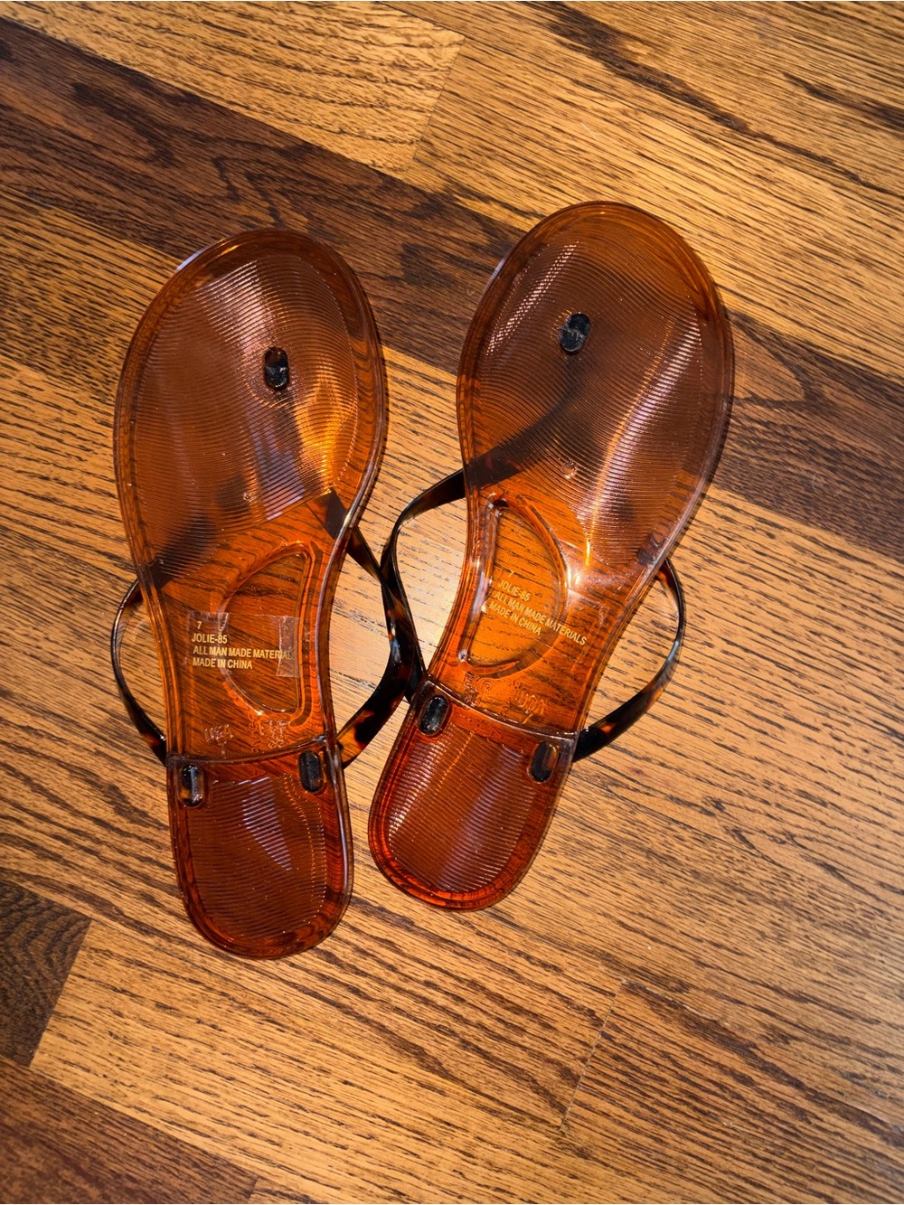 NWOT tortoise shell print flip flops